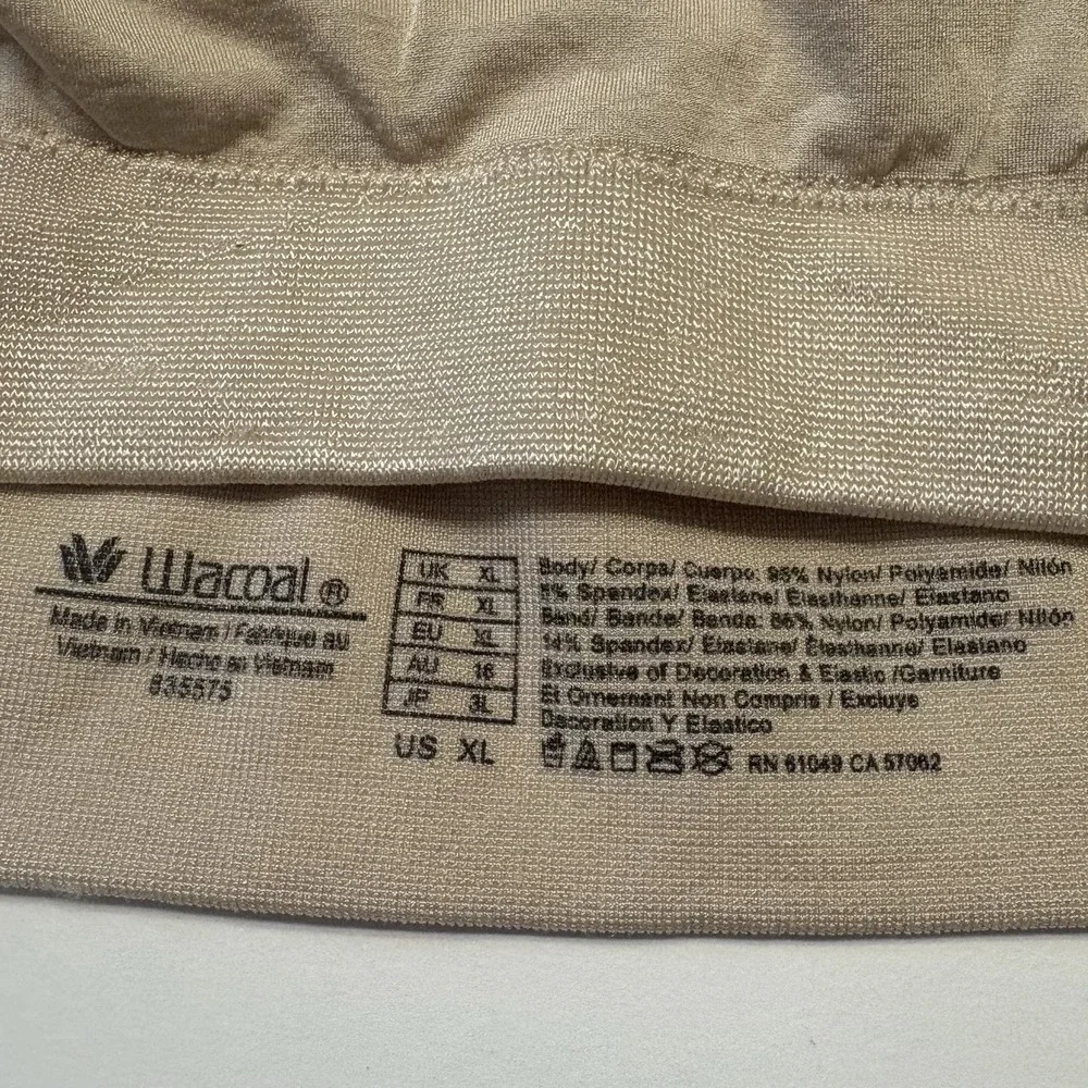 Wacoal 835575 B-Smooth Wire Free Bralette Bra Seamless‎ Lined Womens XL 1X Sand - Picture 5 of 7